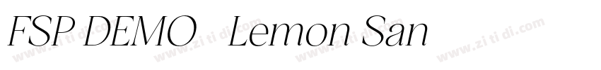 FSP DEMO   Lemon San字体转换
